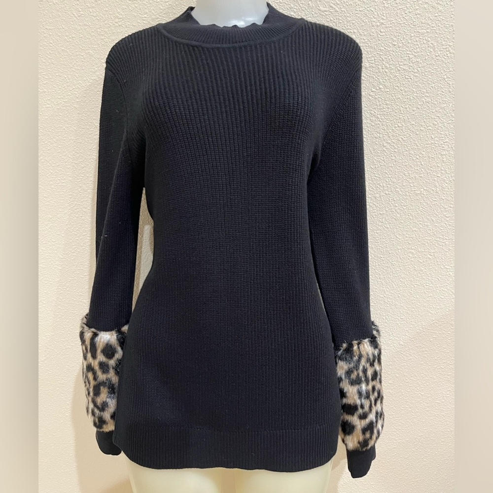 MICHAEL Michael Kors Faux Fur Cuff Women’s Sweater. NEW.